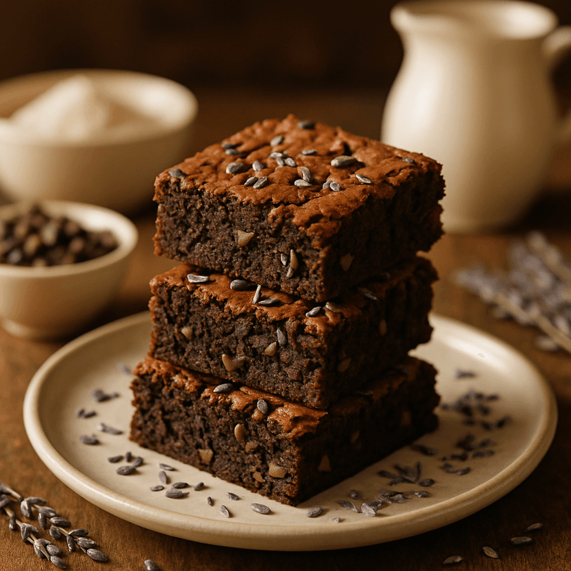 Lavender-Infused Chocolate Brownies