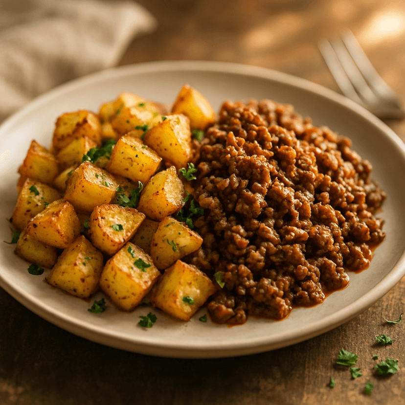 Mexican Spiced Beef with Crispy Ranch Potatoes