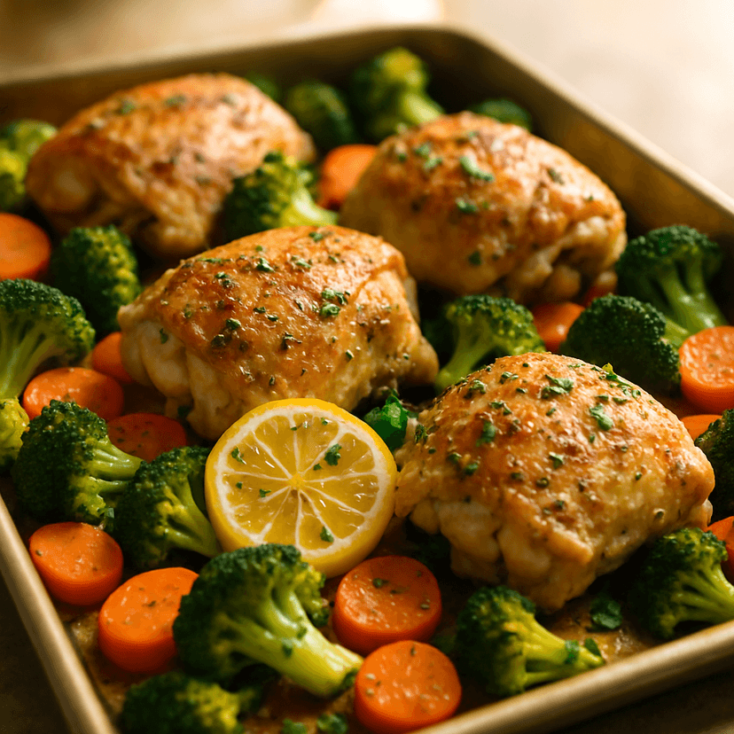 Zesty Sheet Pan Lemon Garlic Chicken