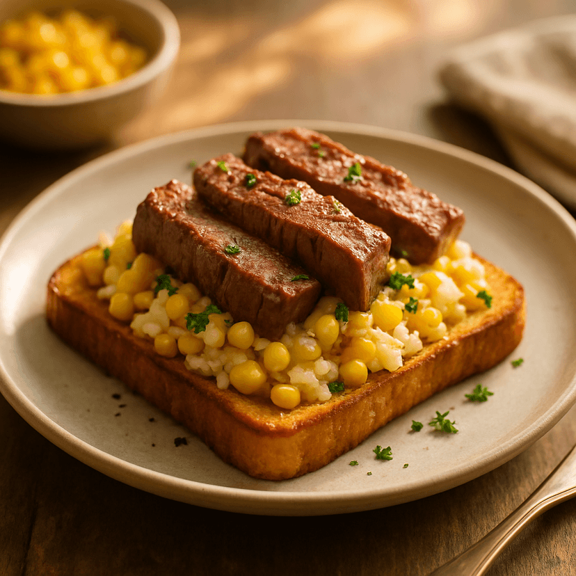 Hearty Steak & Buttered Corn Rice Toast