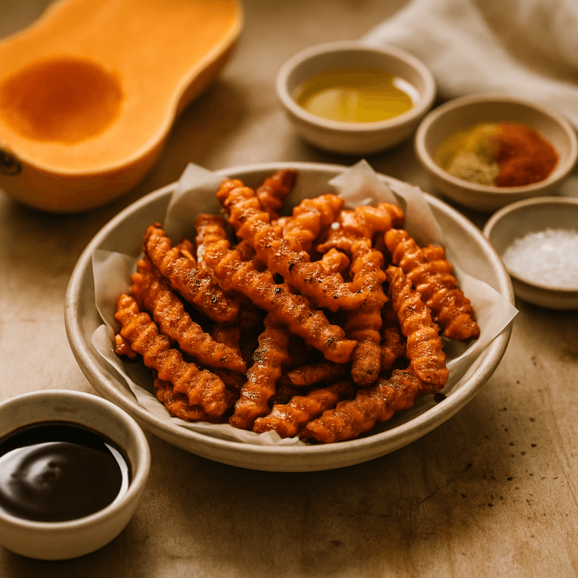 Sweet-Spiced Crinkle Butternut Fries