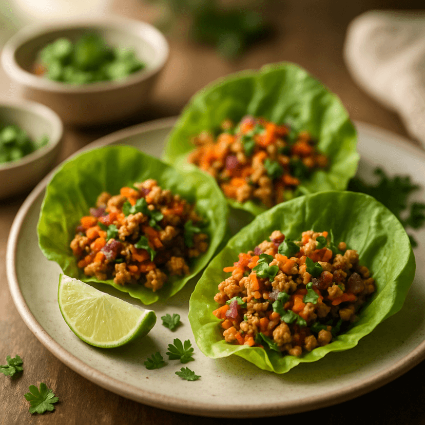 Savory Turkey Lettuce Wraps with Crisp Veggies
