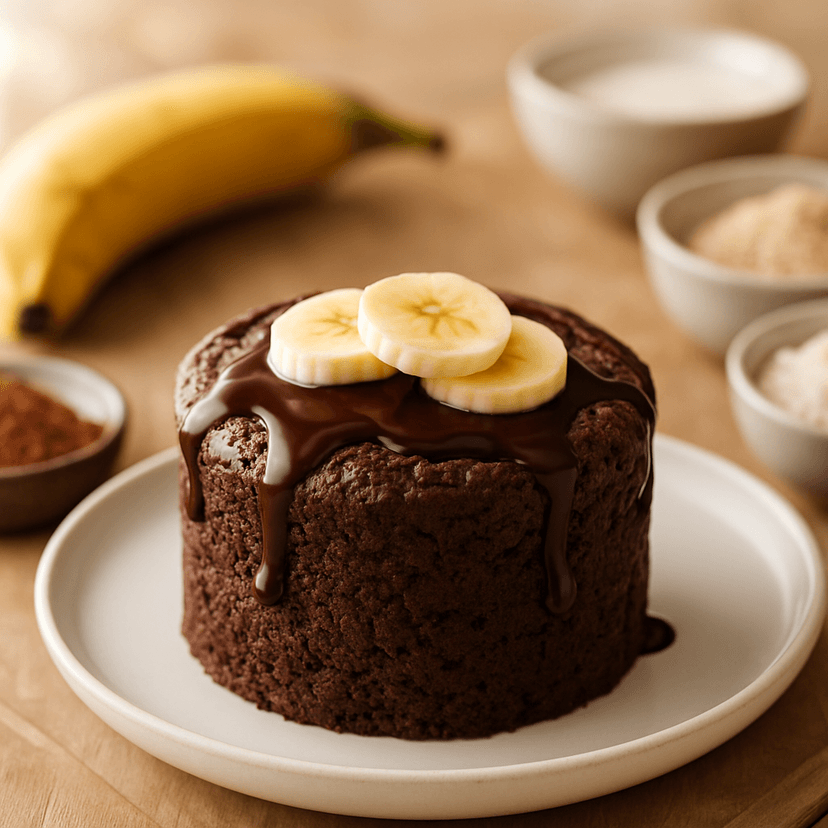 Vegan Air Fryer Chocolate Banana Cake