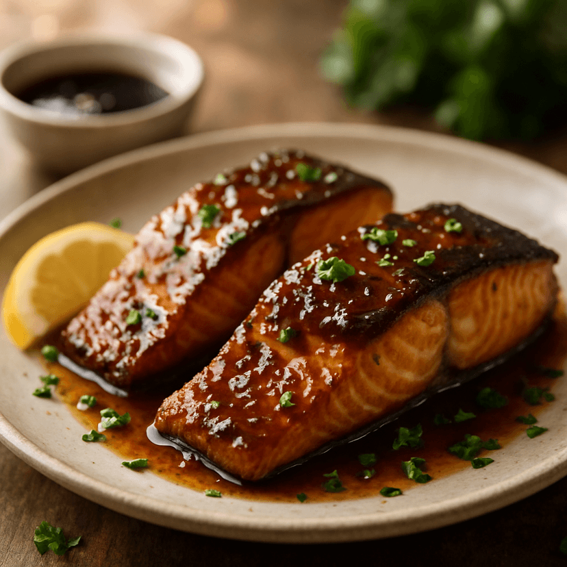 Crispy Skin Molasses Teriyaki Salmon
