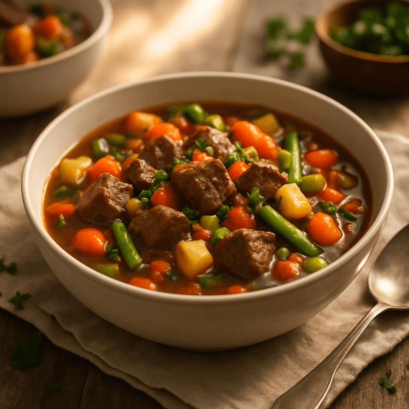 Hearty Slow-Cooked Beef and Veggie Stew