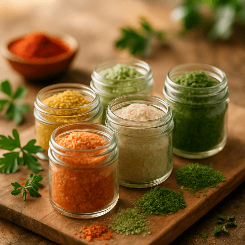 Vibrant Veggie & Herb Flavored Salts
