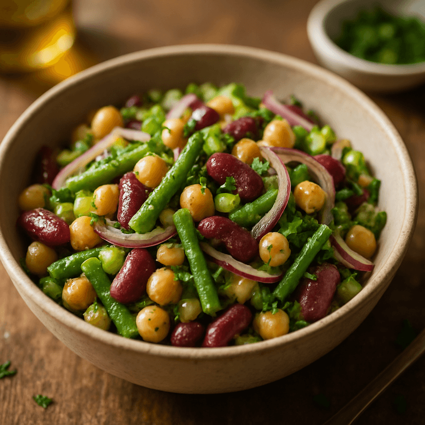 Triple Bean Zesty Crunch Salad