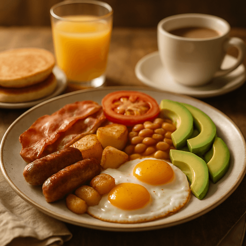 Glovino's Hearty Full Breakfast