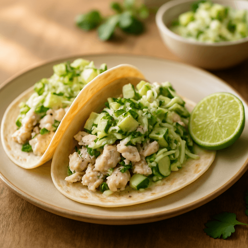Zesty Cod Wraps with Avocado Lime Slaw