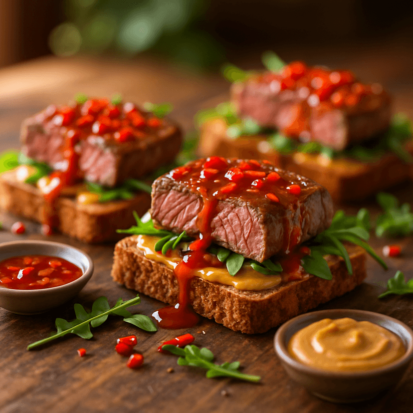 Spicy Sweet Steak & Peanut Butter Trio image