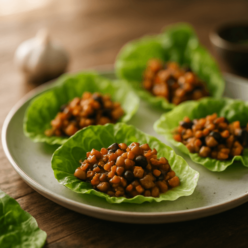 Savory Chicken Lettuce Wraps with Veggie Stir-Fry