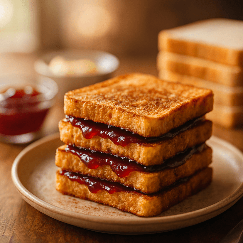 Cinnamon Jelly French Toast Stacks