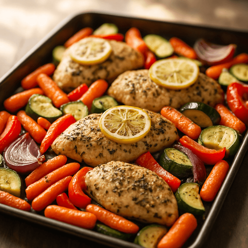 Herb-Roasted Chicken and Veggie Sheet Pan