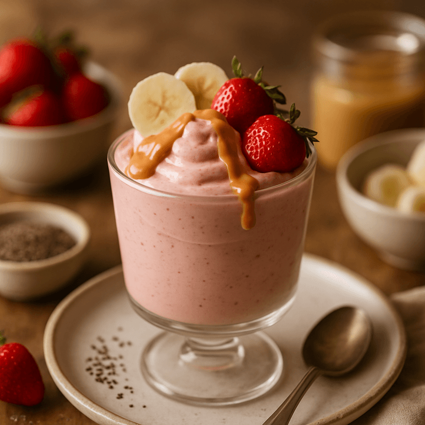 Creamy High-Protein Strawberry Banana Ice Cream