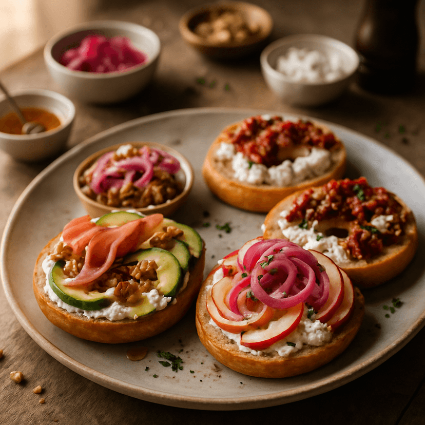 Savory & Sweet Fusion Bagel Toppings image