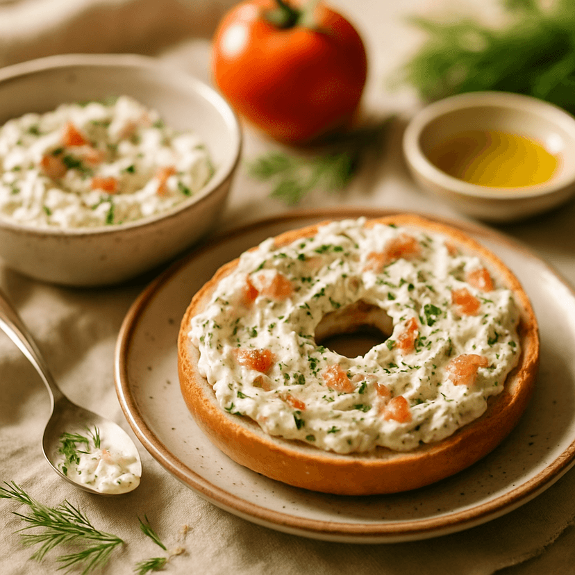 Creamy Herb & Tomato Bagel Spread