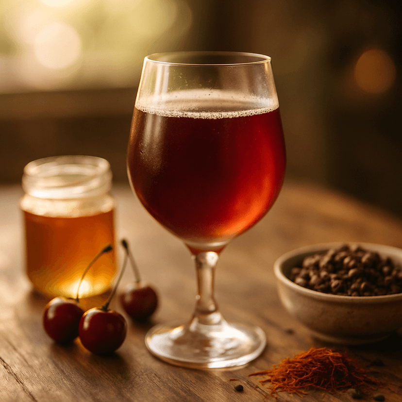 Chocolate Cherry Saffron Mead