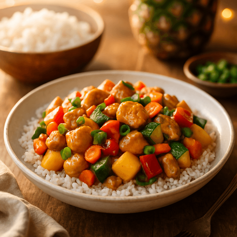Tropical Pineapple Chicken Skillet image