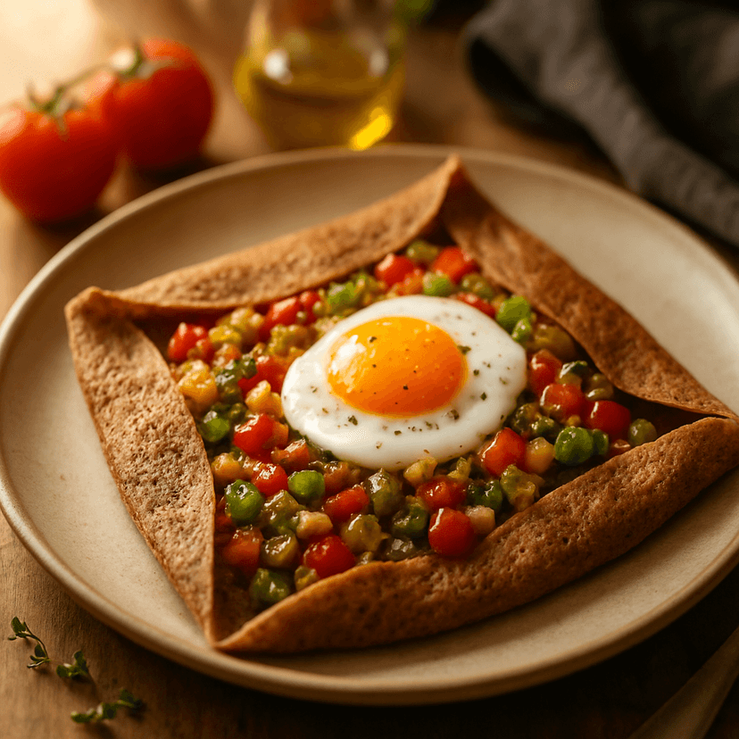 Saint Kitts and France Fusion: Eggpahsause Galette Complet