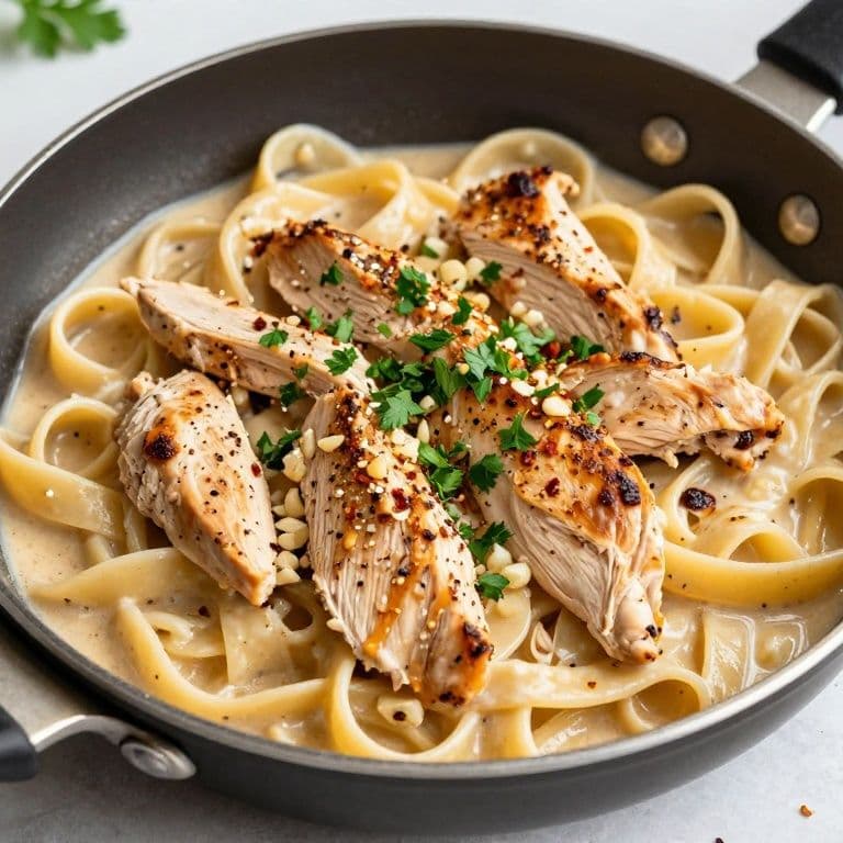Creamy Chicken Pasta with Garlic and Chili image