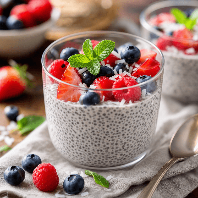 Creamy Vegan Chia Berry Pudding image