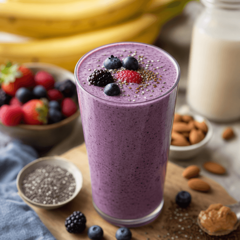 Berry Blast Vegan Protein Smoothie