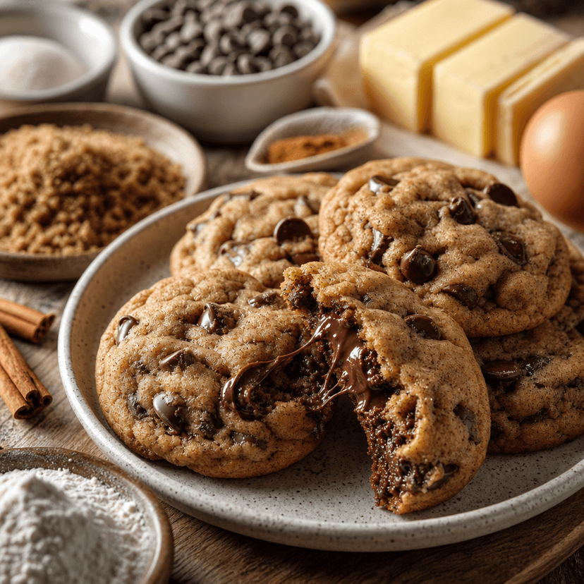 Gooey Cinnamon Chocolate Chip Cookies image