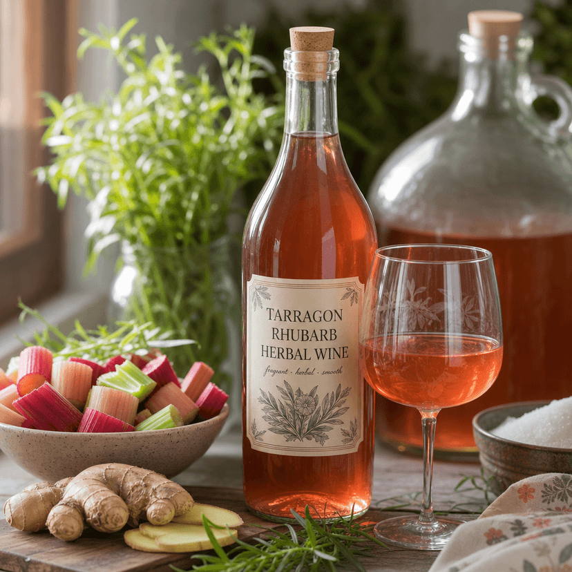 Tarragon Rhubarb Herbal Wine image