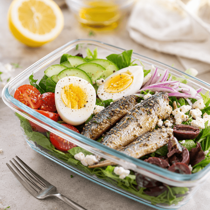 Mediterranean Sardine Feta Salad Box image
