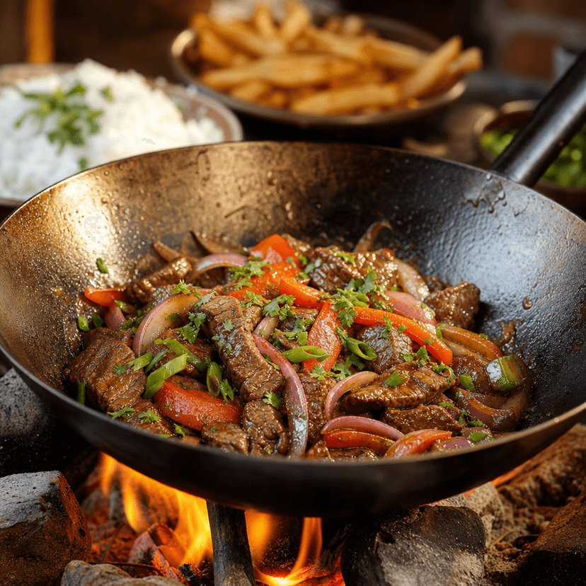 Live-Fire Lomo Saltado in Barebones Long Handled Wok