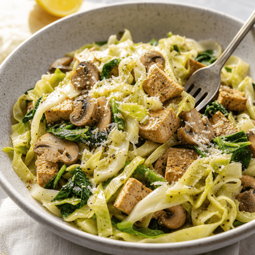Protein-Packed Garlic Cabbage Noodles image