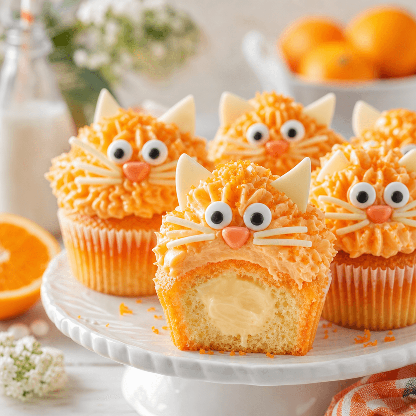 Scratch Cat Creamsicle Cupcakes image