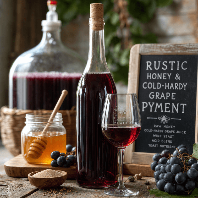 Rustic Honey & Cold-Hardy Grape Pyment