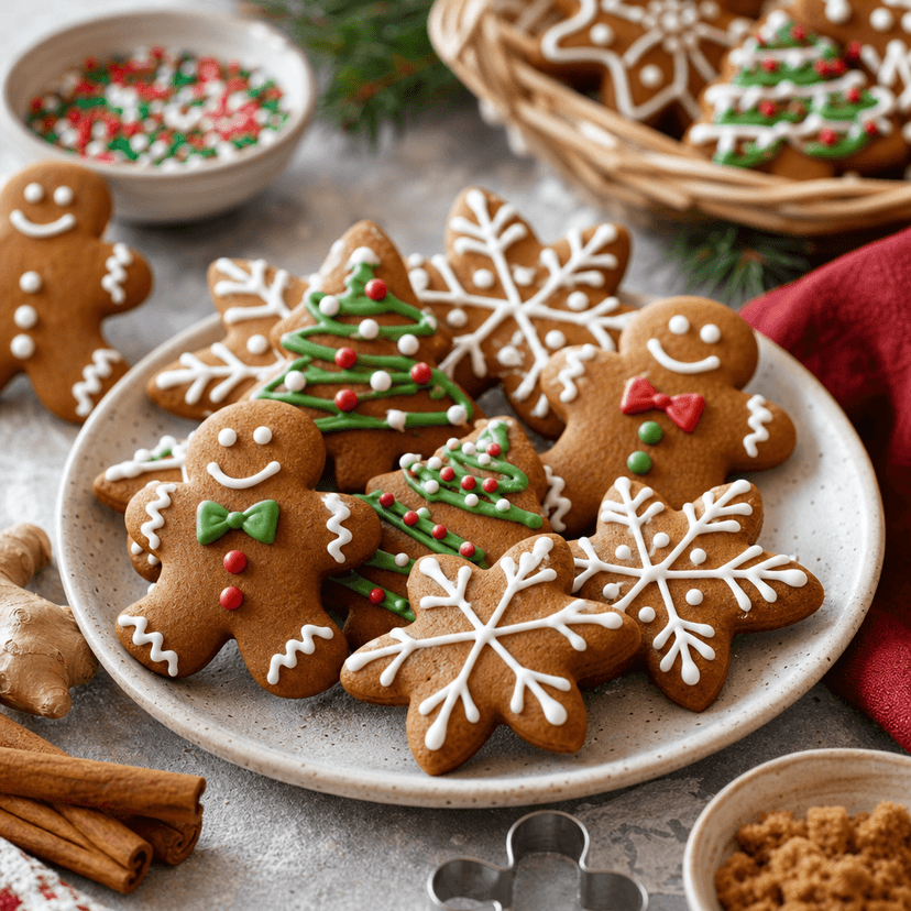 Festive Gingerbread Christmas Cookies
