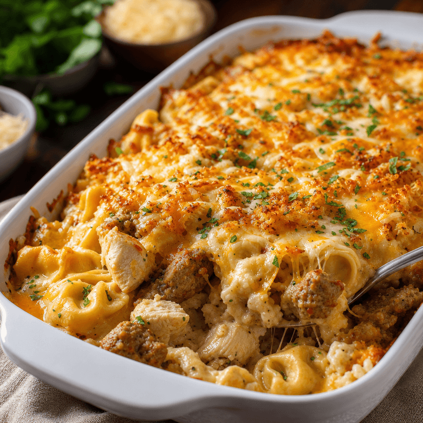Cheesy Chicken Sausage Bake image