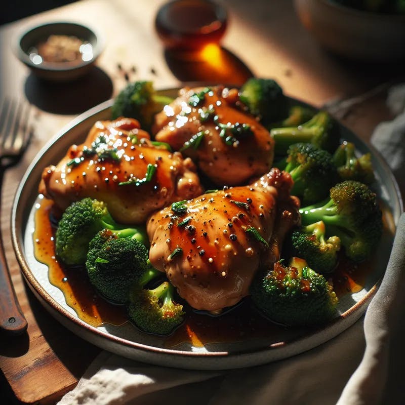 Savory Chicken Thighs with Broccoli