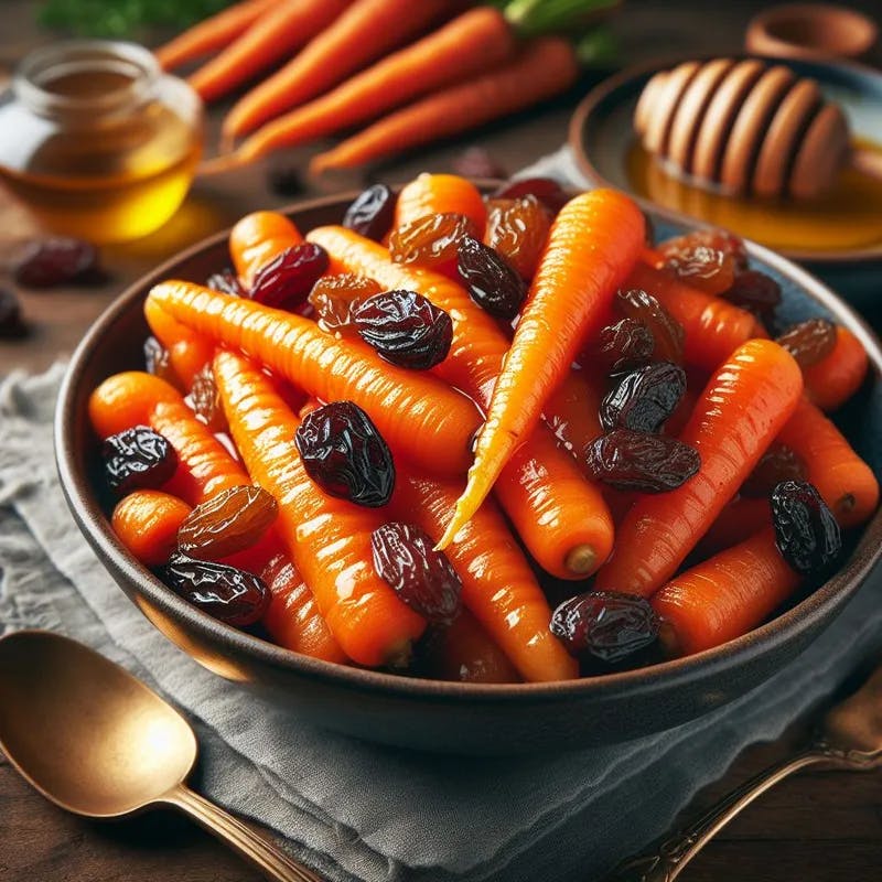 Raisin Honey Glazed Carrots