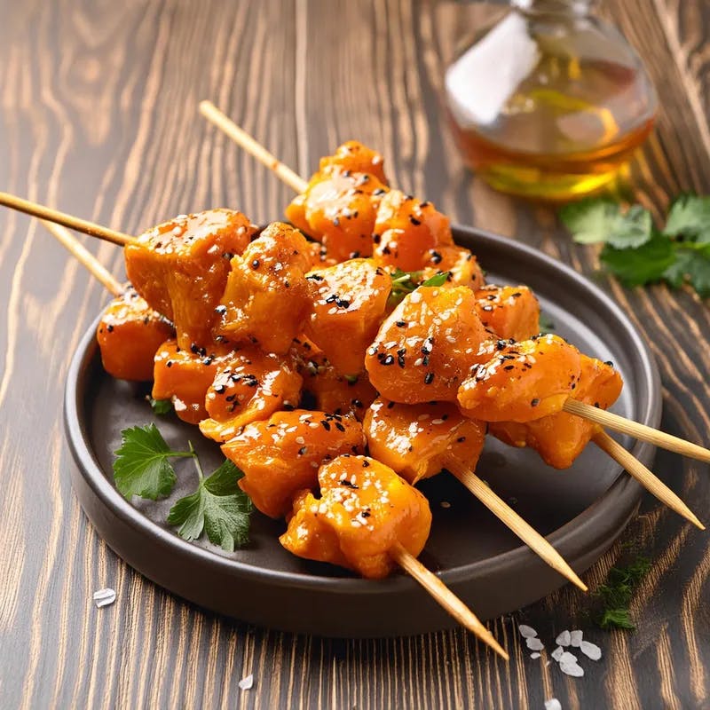 Tiger in the Forest Hot Pepper Mead Chicken Skewers