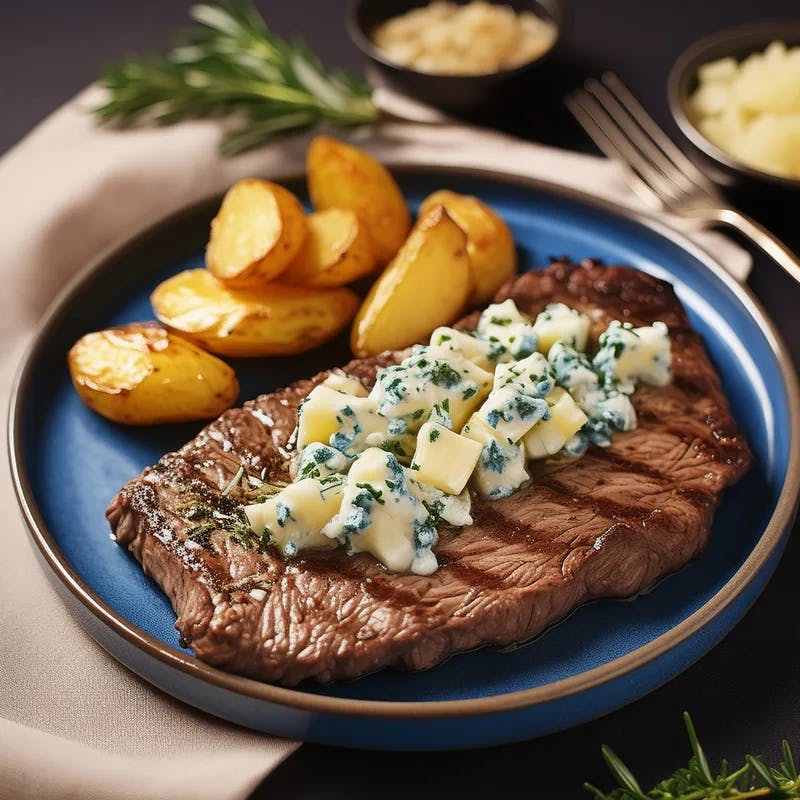 Blue Cheese Crusted Flat-Iron Steak