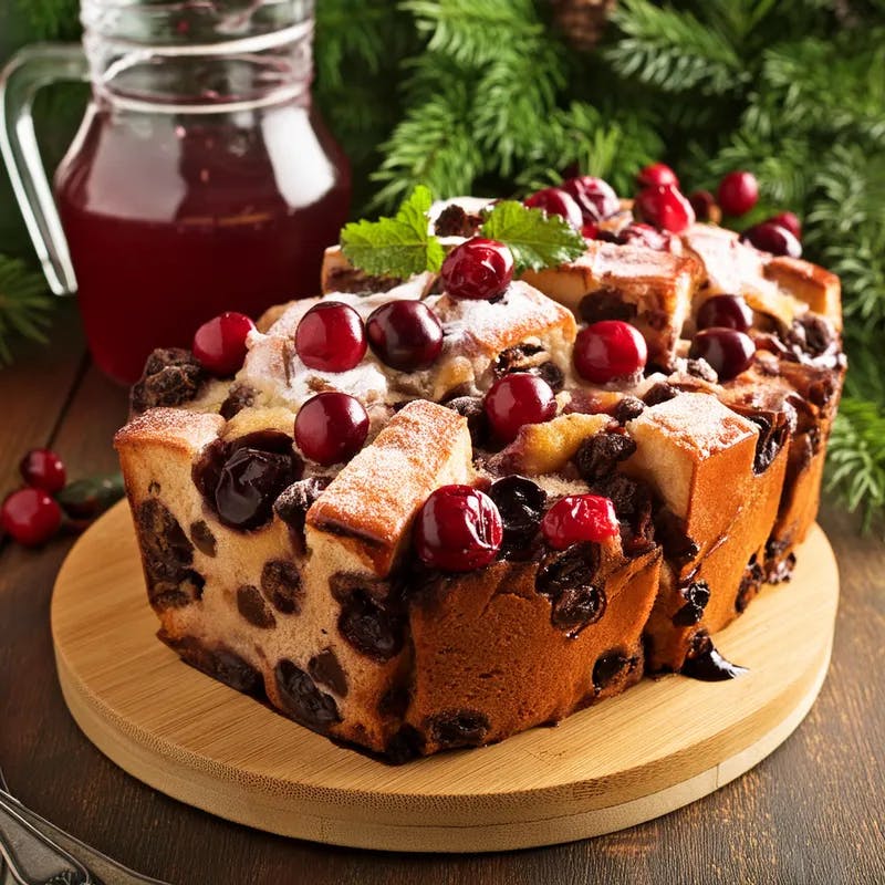 Choco-Cherry Bread Pudding [Mead-Infused]
