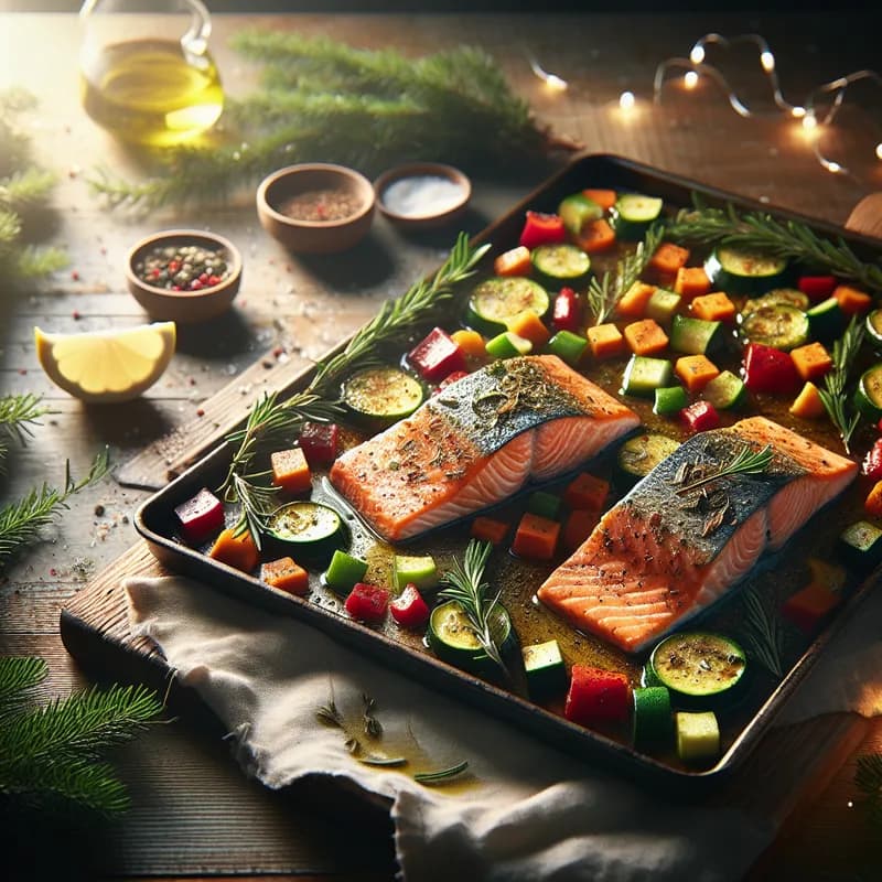 Festive Herb-Infused Baked Salmon