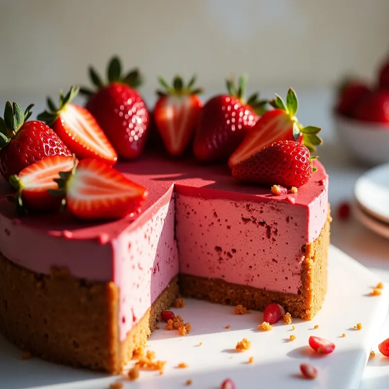 Velvet Strawberry Cheesecake Bliss
