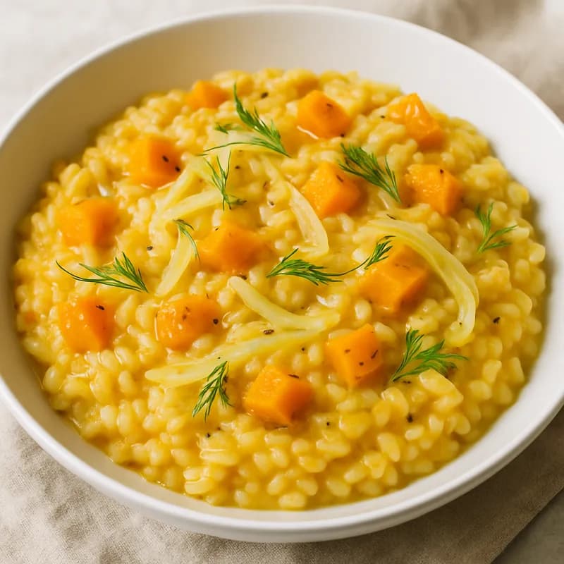 Creamy Butternut Squash and Fennel Risotto