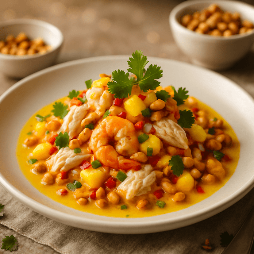 Pulpa de Cangrejo y Langostino en Salsa de Ají y Sacha Culantro image