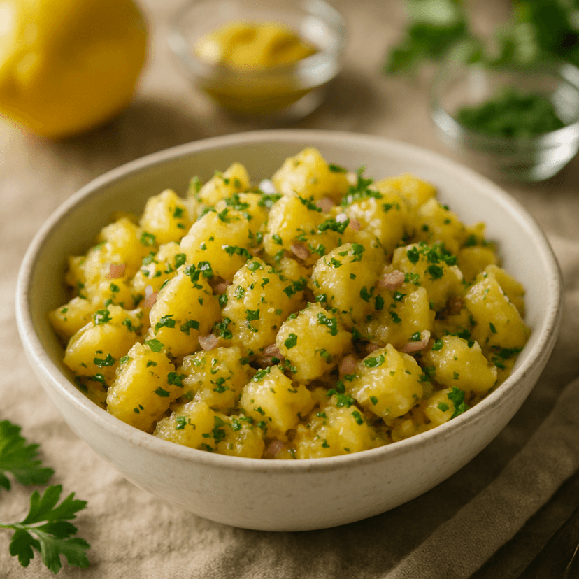 Zesty Mustard Potato Salad with Sweet Relish