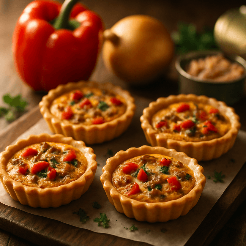 Red Pepper & Tuna Brunch Tartlets