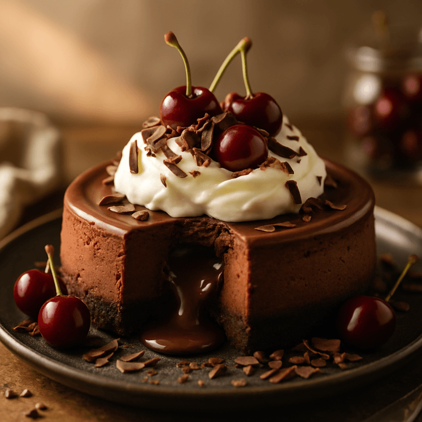 Black Forest Molten Chocolate Cheesecake image