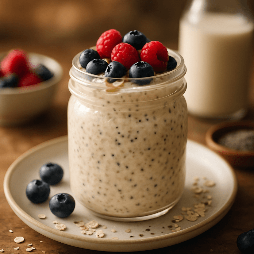 High-Protein Vanilla Overnight Oats