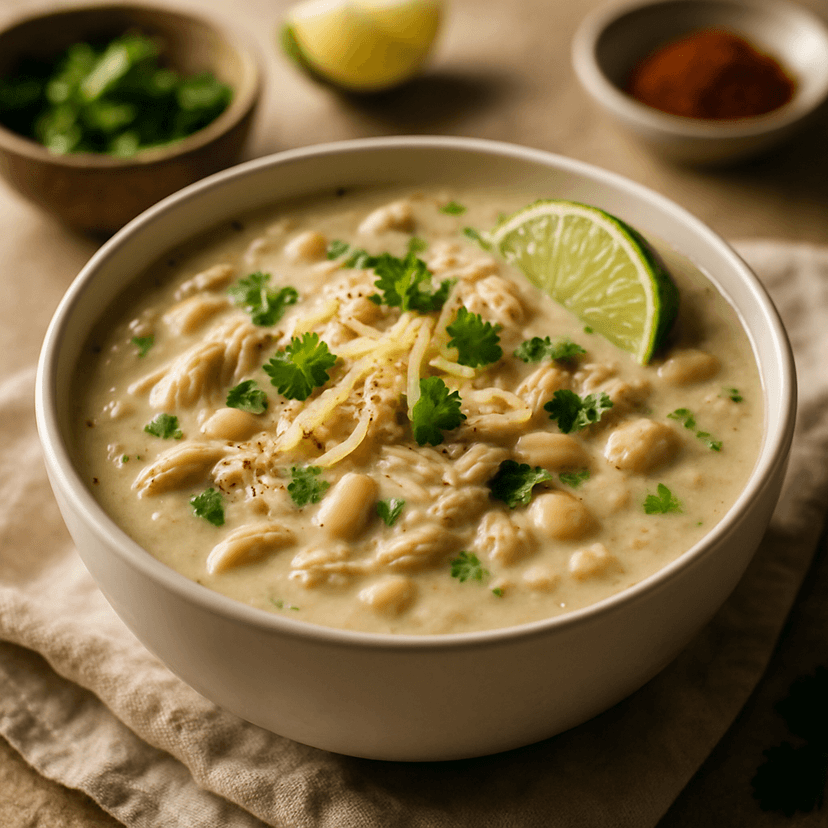 Hearty Slow Cooker White Chicken Chili
