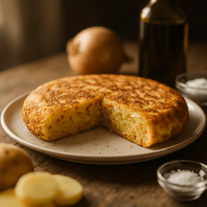 Classic Spanish Tortilla with Potatoes and Onion
